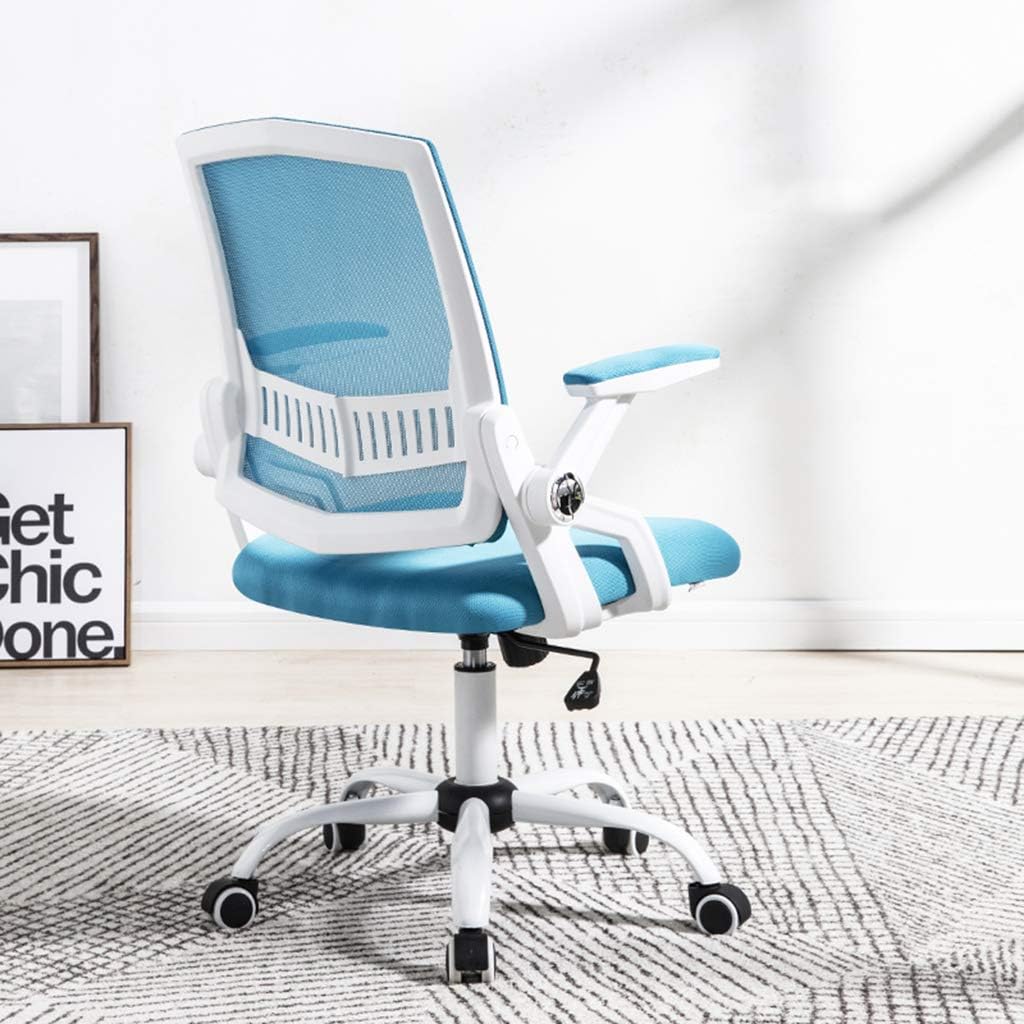 XXQ Office Chair Ergonomic, Mesh Desk Chair Adjustable Headrest Home Office Chair with Tilt Function and Position Lock,Blue