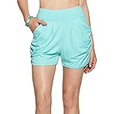 atika Women's Casual Harem Shorts, Premium Ultra Buttery Soft Shorts, Elastic High Waisted Comfortable Short with Pockets