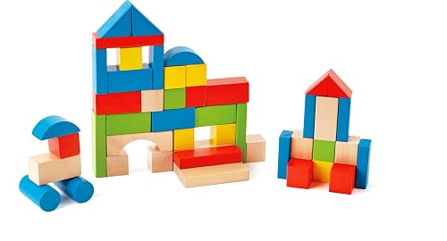 Hape Maple Wood Kids Building Blocks Stacking Wooden Block Educational ...