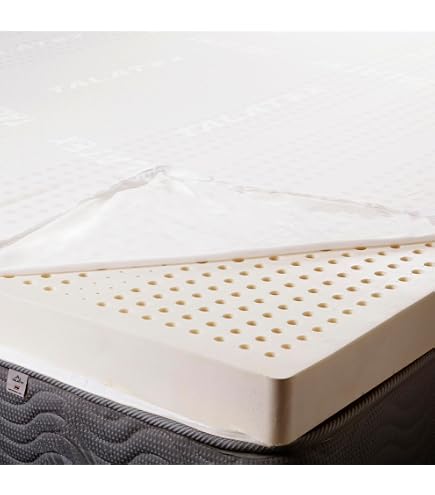Surmatelas 100% Latex Naturel - Doux, Adapte à La Forme Du Corps, Certifié Bio GOLS - Taille Twin XL