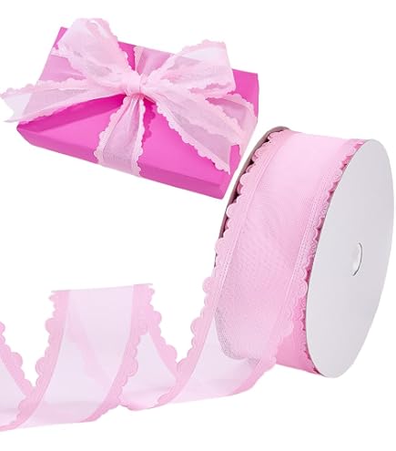 Morex Ribbon Sweetness Band – 2,2 Cm X 9,1 M, Polyester, Farbe Orchidee, Gehäkelte Optik