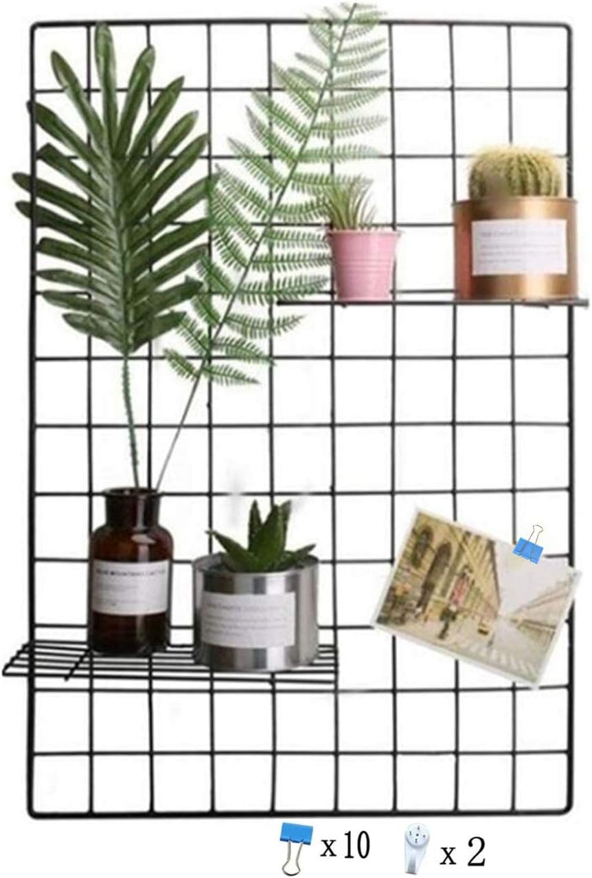 Grid photo wall Iron hanging simple decoration decorative Plaid creative personalized Small DIY 65*45 black