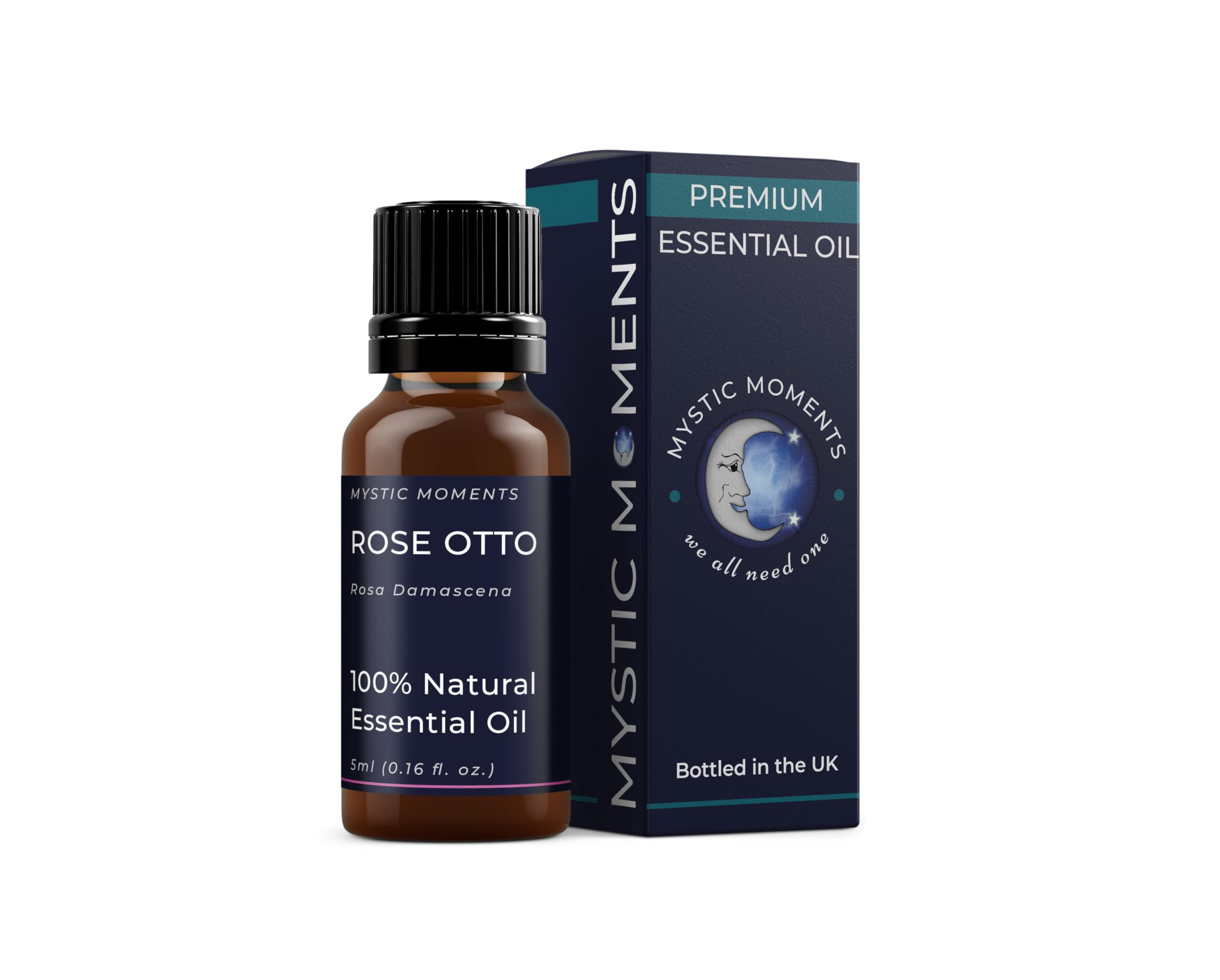 Mystic Moments | Rose Otto Essential Oil (Rosa damascena) 5ml | Luxurious Sweet Floral Aroma for Romantic Aromatherapy & Natural Perfume Blends | Vegan & Natural