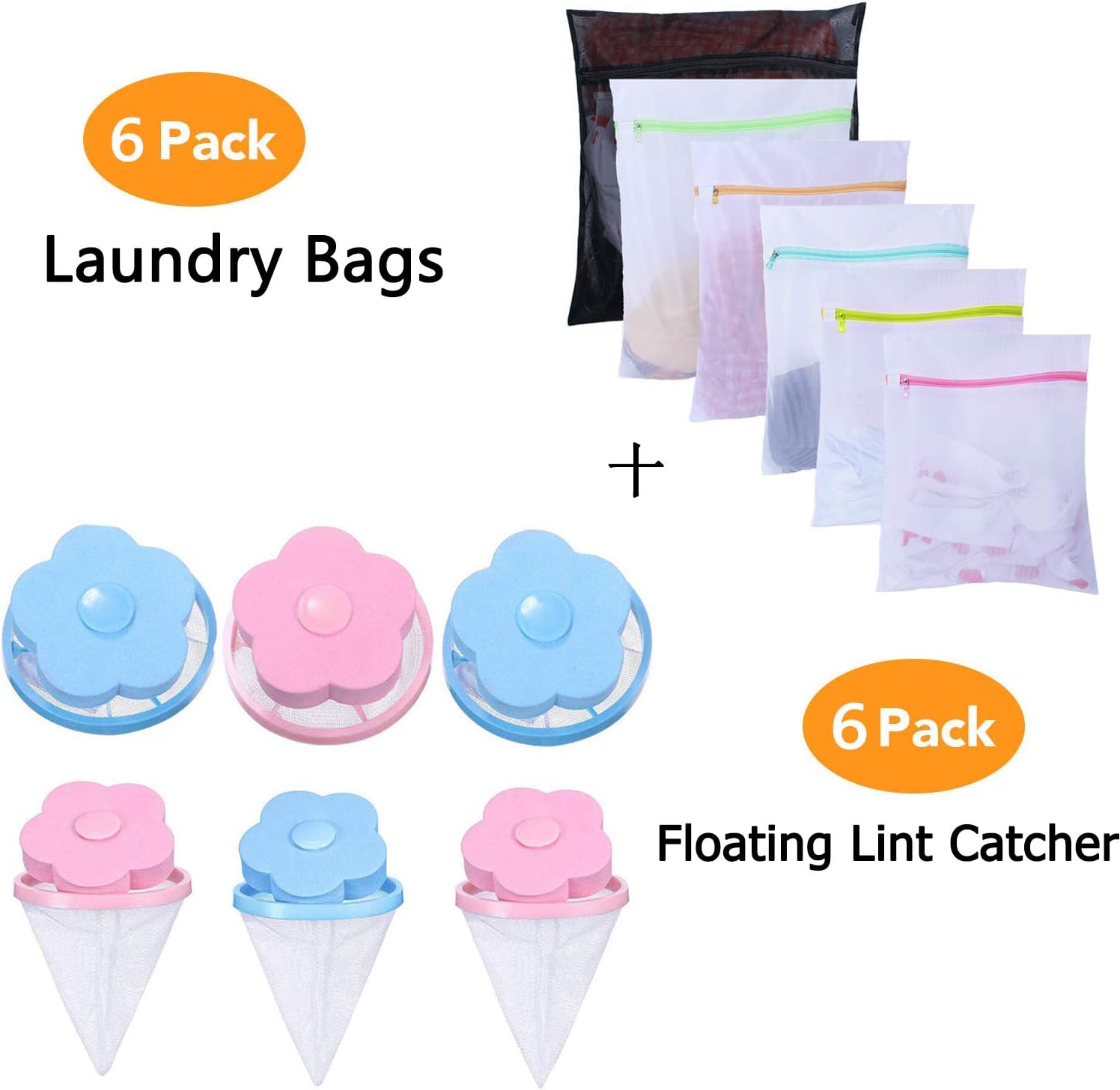 JClover Reusable Washing Machine Floating Lint Mesh Bag