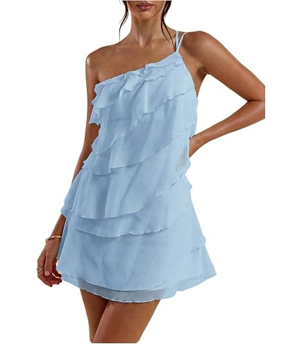 eurythmic scarf halter mini dress blue jacquard at Amazon Women's Clothing store Dress pink