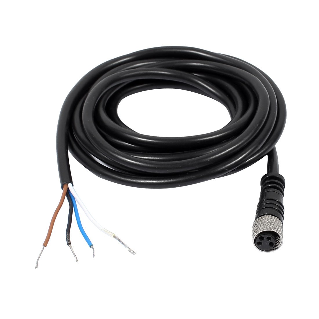 Sourcingmap M8 2m Female Straight 4 Pin Connector Aviation Socket Electrical Cable