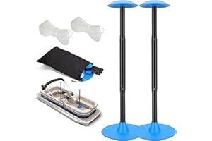 NUKUGULA Boat Cover Support Poles 20"-50" with Anti-UV Ropes & Storage Bag | 7 Heights Adjustable Telescoping Steel Support Pole System for Boat Cover - Prevents Sagging & Water Pooling (2 Pack)