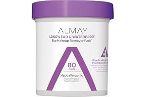 Almay Eye Makeup Remover Pads, Biodegradable Longwear & Waterproof, Hypoallergenic, Cruelty Free-Fragrance Free Cleansing Wip