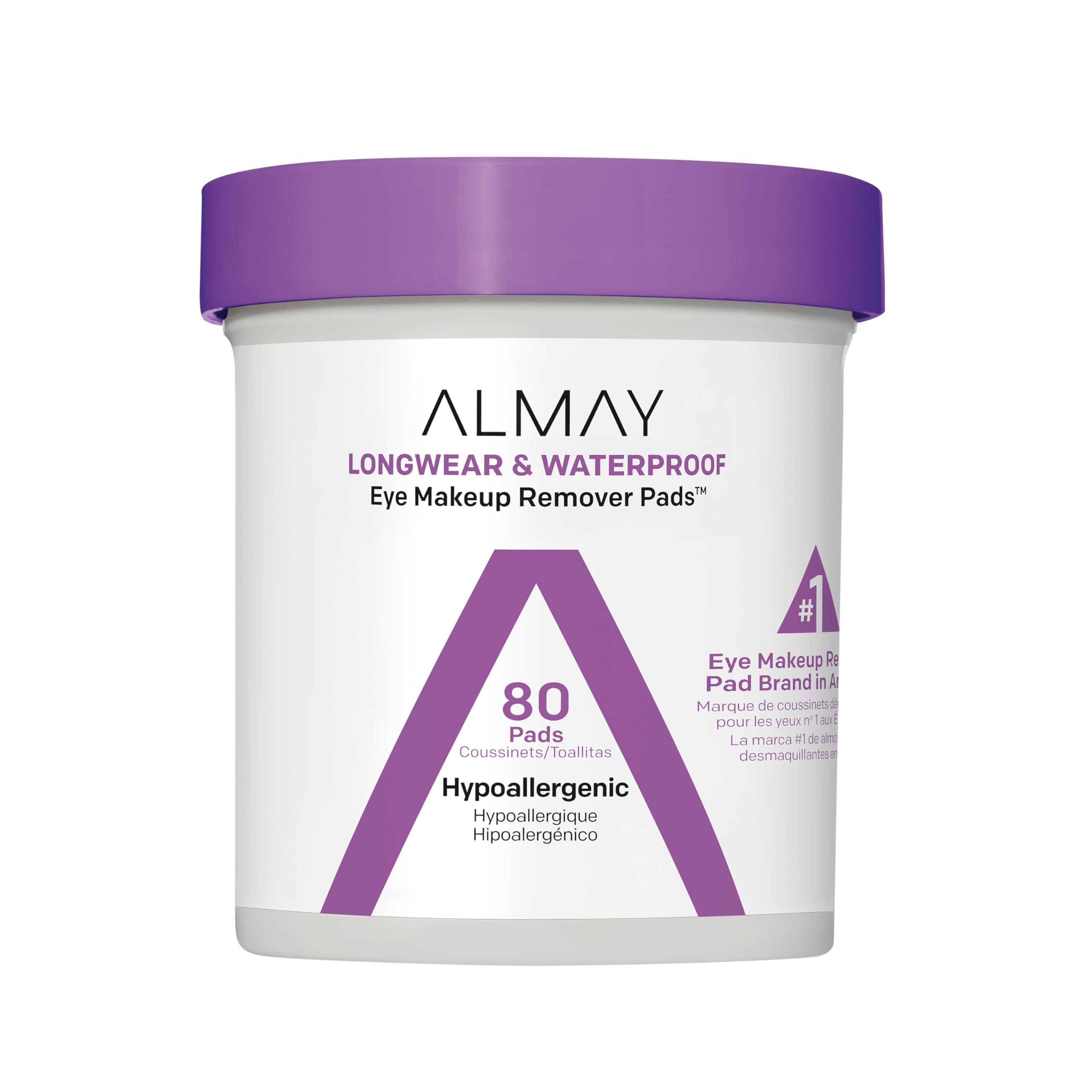 Almay Biodegradable Longwear & Waterproof Eye Makeup Remover Pads- 80 Pads