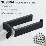 Sayayo SUS304 Stainless Steel Toilet Paper Holder Matte Black Square EGKN2211-B view 2