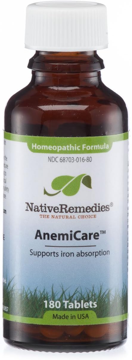 Native Remedies Anemicare To Temporarily Increase Iron Absorption To Avoid Iron Deficiency (125 Tablets), 0.3 Units