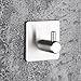 SKEMIX Self Adhesive Hooks,Heavy Duty Wall Hooks Coat Hooks Robe/Towel Hooks, 304 Stainless Steel Brushed Nickel Bathroom Kitchen Organizer (4-Pack)
