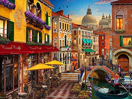 Vermont Christmas Company Venice Cafe Jigsaw Puzzle 550 Piece