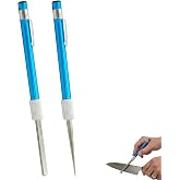 Serrated Knife Sharpener, Retractable Diamond Sharpening Rod, 2 Pack | Pocket knife sharpener for kitchen and outdoor blade care; also touches up fishing hooks and small scissors.