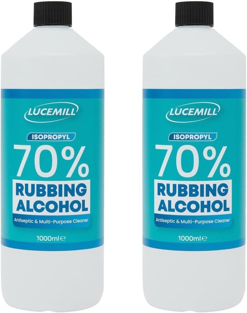 Lucemill 70% Rubbing Alcohol 2 x 1 Litre Isopropyl Alcohol Antiseptic