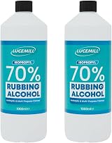 Lucemill 70% Rubbing Alcohol 2 x 1 Litre Isopropyl Alcohol Antiseptic