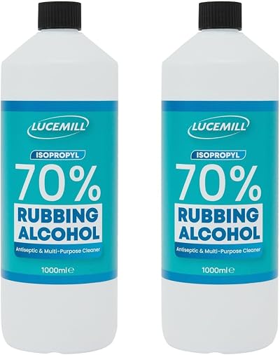 Lucemill 70% Rubbing Alcohol 2 x 1 Litre Isopropyl Alcohol Antiseptic