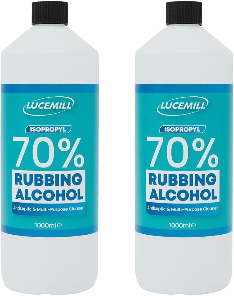 Lucemill 70% Rubbing Alcohol 2 x 1 Litre Isopropyl Alcohol Antiseptic