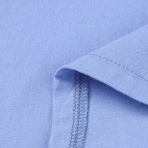TOOPOOT Women's Casual Long Sleeve Maxi Dresses Plain Casaul Oversized Maxi Long Shirt Dress (S, Blue) - Thumbnail 5