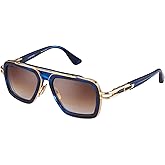 Dita LXN-EVO Blue Swirl Yellow Gold K/Dark Brown To 54/19/145 unisex Sunglasses