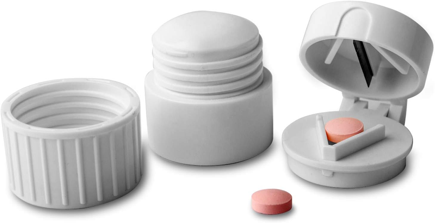 Pill Cutter, Crusher, Splitter, Pulverizer Ideal for Small Pills, Accurate Cut and Alignment, Ideal for Medication, Vitamin, Supplement, Perfect fot Travel, Ideal for Purse or Pocket BS0113J: Health & Personal Care