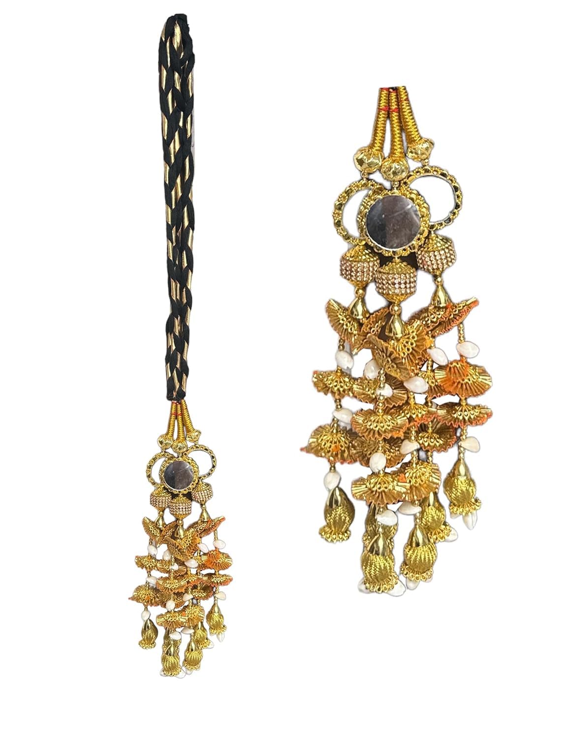 Photo 1 of Paranda Patiala Shahi Punjabi Choti Wedding Festival Prandi Choti Ghot Item Women Girls Kids Pranda Braided Parandi Parandi (Black & Silver) 1