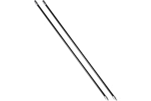 Gardus SootEater Rotary Chimney Rod Set - 6' Rotary Black Chimney Cleaner Extension Rods Kit w/a Quick-Connect System, for Long Chimney Pole, CRD307.