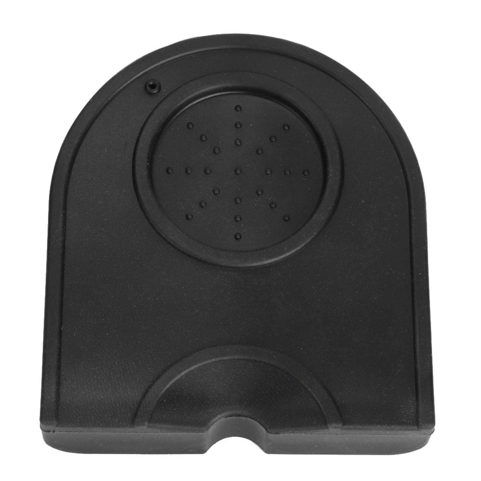 Coffee Tamping Mat, Silicone Coffee Tamper Holder Multi-Function Corner Pad Holder Thicken Anti-Skid Wear Resistance Small Coffee Grind Silicone Mat Pad 12.5×14cm/4.92×5.51inch (Black)