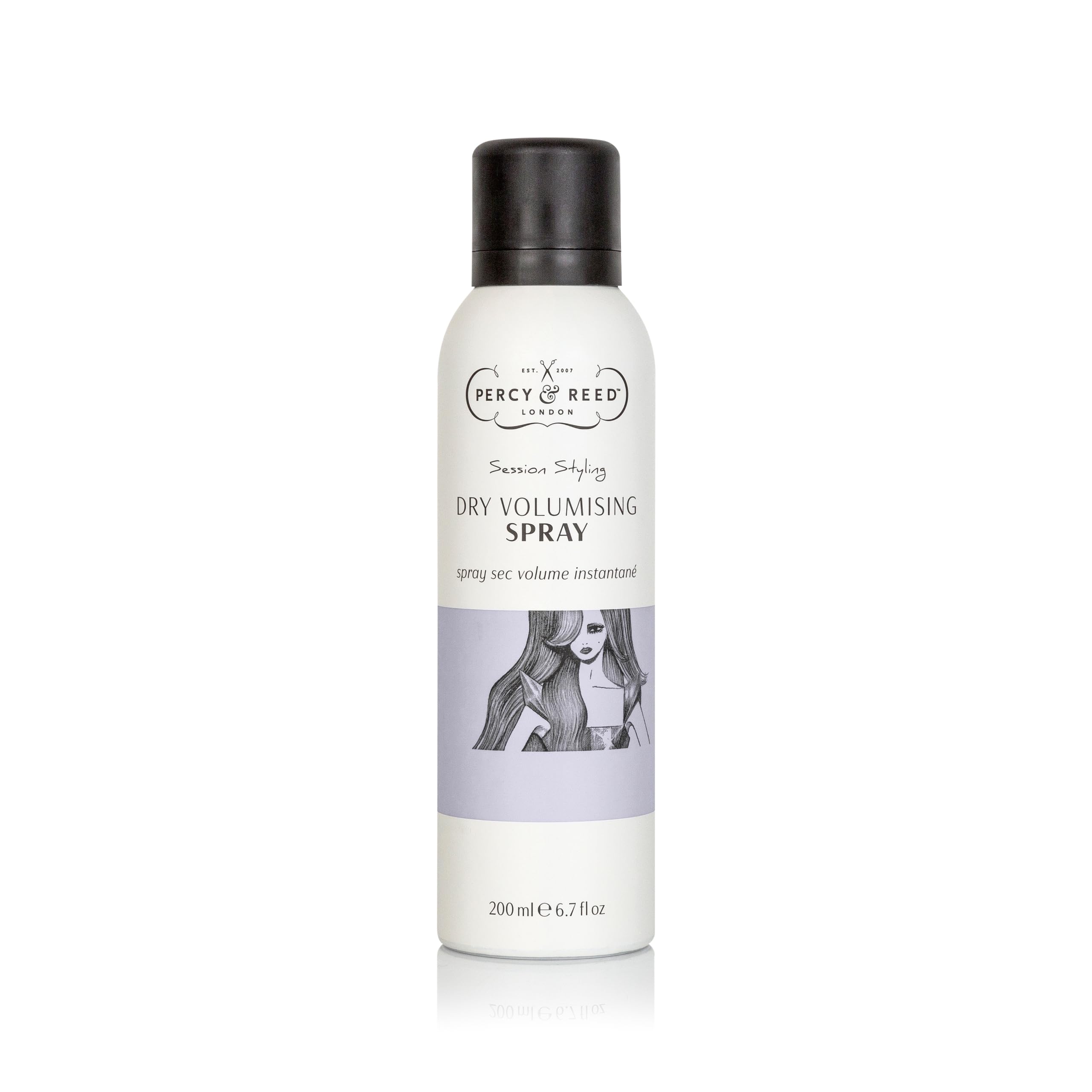 Percy & Reed Session Styling Dry Volumising Spray - Lightweight Mist, Instant Root Lift, Lasting Volume, Adds Bounce. Non-Sticky Formula. Free From Gluten, Sulphates & Parabens. Vegan Friendly - 200ml