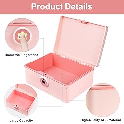 Fingerprint Storage Box Portable Locking Storage