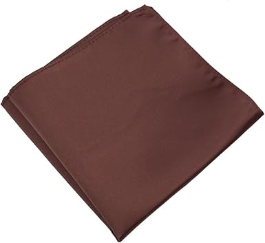 Color sólido de los hombres bolsillo cuadrado, Marrón: Amazon.com.mx