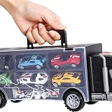 m zimoon Car Transporter Truck Toy Set with 6 Cars & 8 Road Accessories view 5