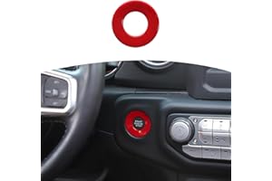 RT-TCZ for Jeep JL Push Start Stop Button Cover Trim Ring for Jeep Wrangler JL JLU Gladiator JT 2018-2024 Red Interior Accessories
