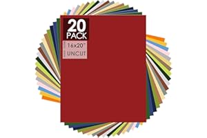 Mat Board Center, 20 Pack 16x20 Uncut Matte Boards, Assorted Colors Backing Matt Boards for Frames, Prints, Photos, Crafts