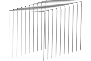10pcs Croquet Wickets Replacement, 8.6 x 7.8 Inch Metal Wickets with Galvanized and Plastic Coating Croquet for Home Lawn Bac