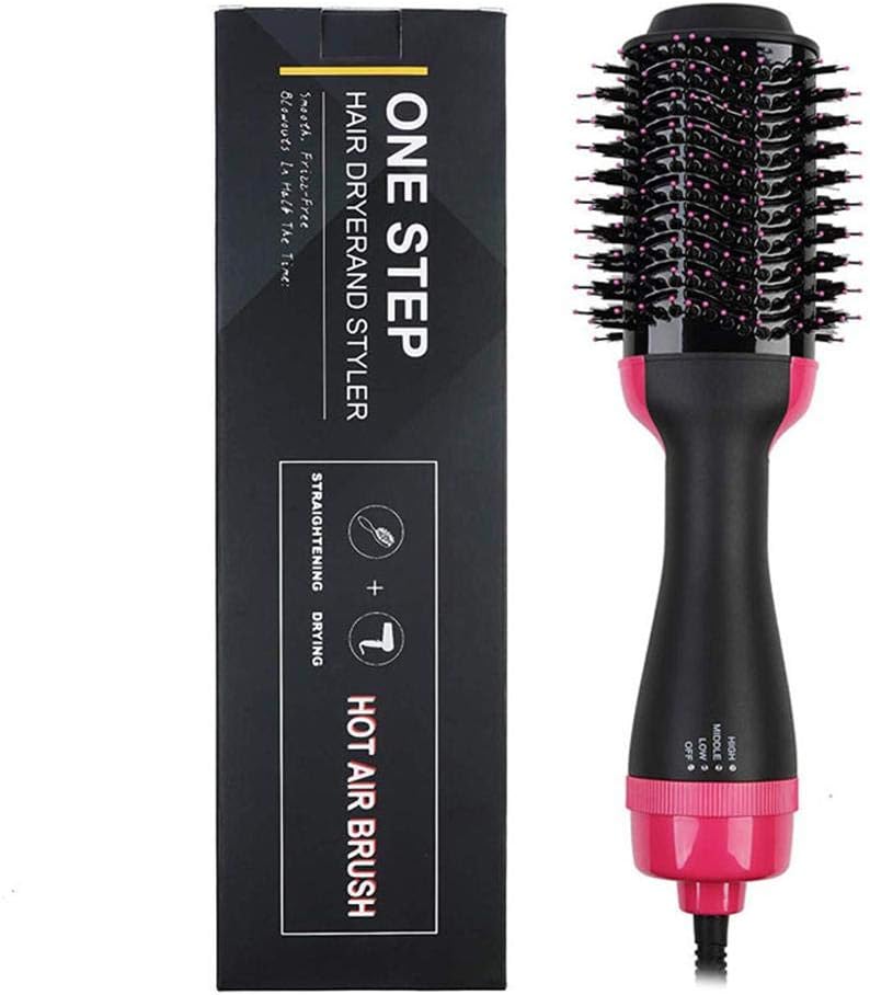 Hair Dryer Brush,One Step Professional Electric Hot Air Brush 4 In 1 Salon Negative Ionic Hair Tool (AU Plug)