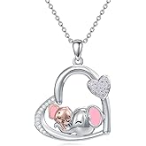 VIJASHOP Elephant Necklace for Women Elephant Pendant Valentine's Day Birthday Elephant Jewelry Gifts for Mom Wife Girlfriends Elephant Lovers
