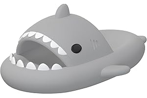 XPKWS Shark Slides for Women and Men Unisex Cloud Slippers Adult Novelty Beach Sandals with Thick Sole