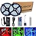 RoLightic Led Strip Lights Kit SMD 5050 32.8 Ft (10M) 300LEDs RGB Rope Lights with 44key IR Controller and 12V 5A Power Supply for Indoor Home Cabinet Bedroom Background Use