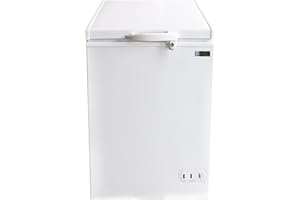 Maxx Cold 3.4 Cubic Feet 96 Liter Solid Hinged Top Sub Zero Commercial Chest Freezer with Locking Lid NSF Garage Ready Manual Defrost Keeps Frozen for 2 Days in Case of Power Outage, 22.8 in W, White