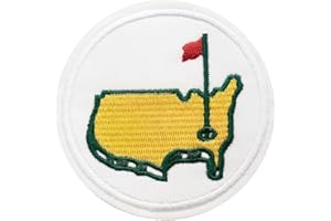VEWORN Red Flag Golf &USA Map Iron On Patch Embroidered Iron On Applique 2.7inch (White)