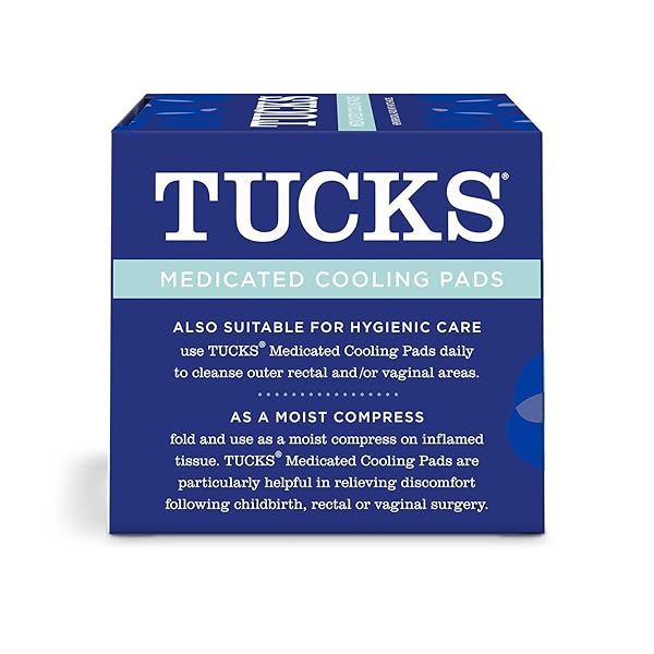 TUCKS MEDICATED COOLING PADS, 100 COUNT – PADS WITH WITCH HAZEL, CLEANSES SENSITIVE AREAS, PROTECTS FROM IRRITATION, HEMORRHOID TREATMENT, MEDICATED PADS USED BY HOSPITALS
