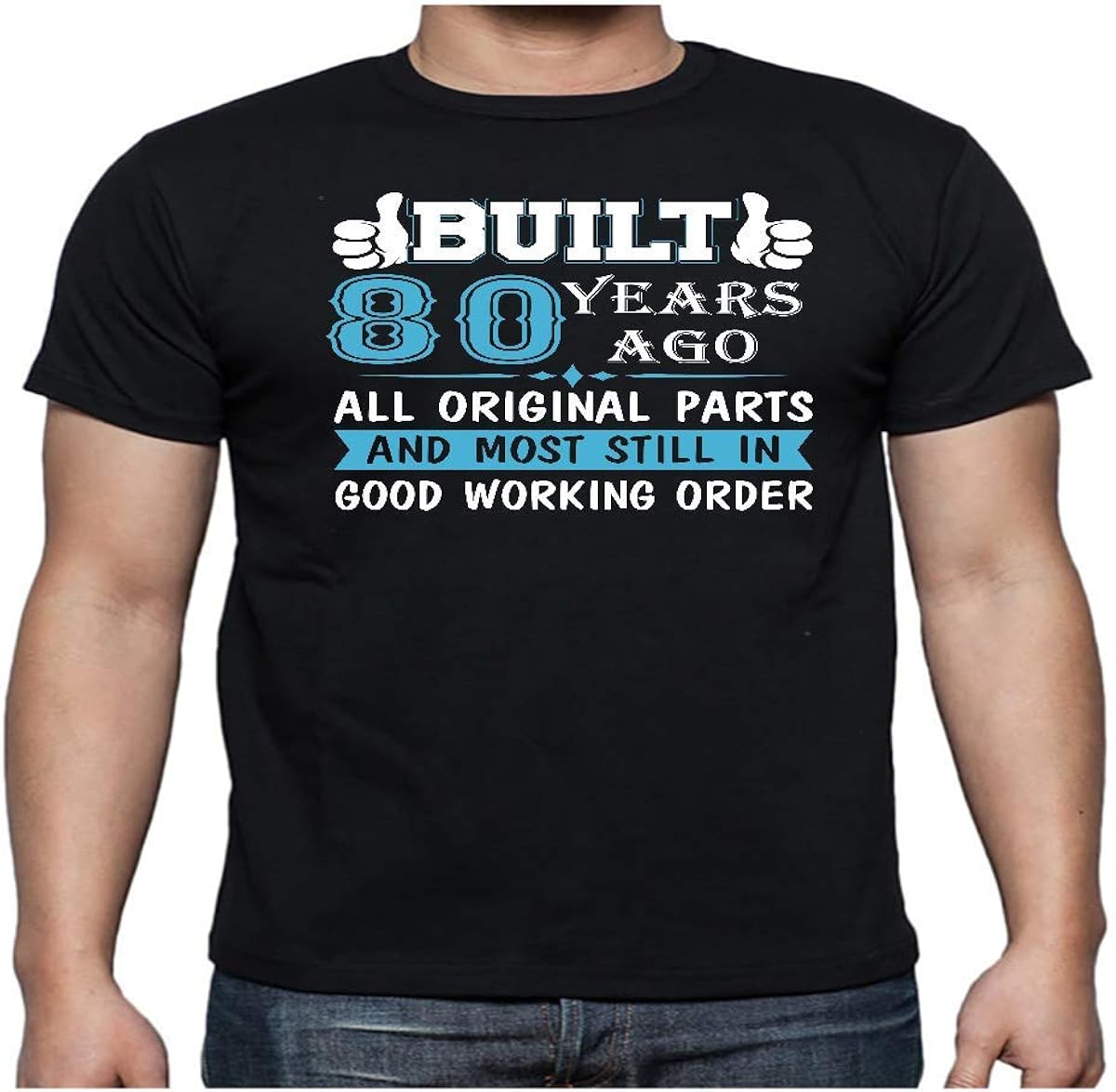 Men's Funny 80th Birthday Gift Build 80 Years Ago Shirt