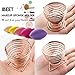 3 PCS Beauty Makeup Sponge Blender Holder Drying Rack Stand,Makeup Sponges Stand, Powder Puff Sponge Support Display Stand, Makeup Organizer Round Triangle Square Styles, Rose Gold