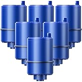 6 Pack Water Filter Replacement Compatible with All PUR®, PUR®PLUS Faucet Filtrat-ion Systems, RF-9999® Faucet Water Filter, High Efficiency Filtration and 18-Month Value, NSF Certified, Blue