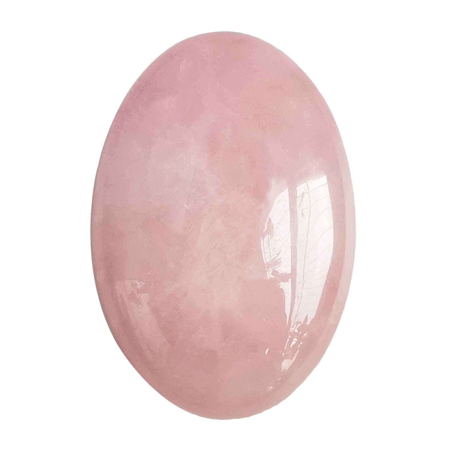 Manekieko Natural Rose Quartz Oval Palm Pocket Healing Crystal Spa Energy Stone,Healing Crystal for Therapy Geometry Chakra Balancing