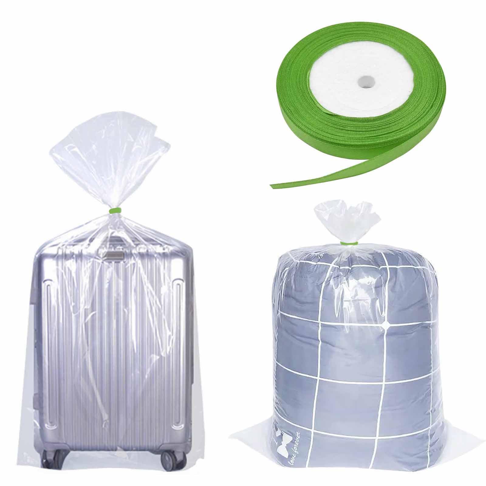 QISF 5 Pack Extra Large Clear Plastic Storage Bags 90 x 100CM - Giant Storage Bags,Flat Large Plastic Bags,Moving Bags for Quilts, Suitcases, Plush Toys, Office Chairs(with 20M Ties)