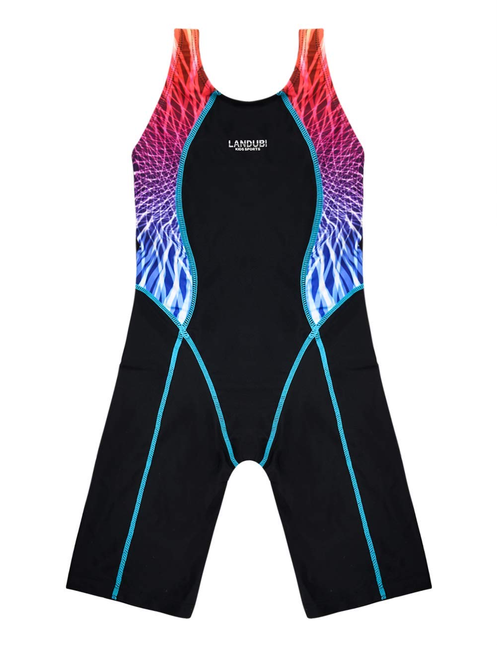 Photo 1 of Cadocado Juniors Boyleg One Piece Swimsuit Racer Back Surfing Bathing Suit Competitive Swimwear,Multicolored,14-16 Years