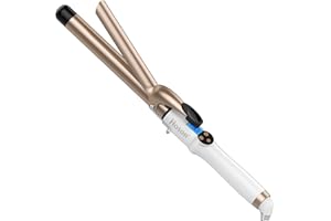 Hoson 1 Inch Curling Iron Professional Ceramic Tourmaline Coating Barrel Hair Curler, LCD Dispaly with 9 Heat Setting(225°F to 450°F for All Hair Types, Glove Include)