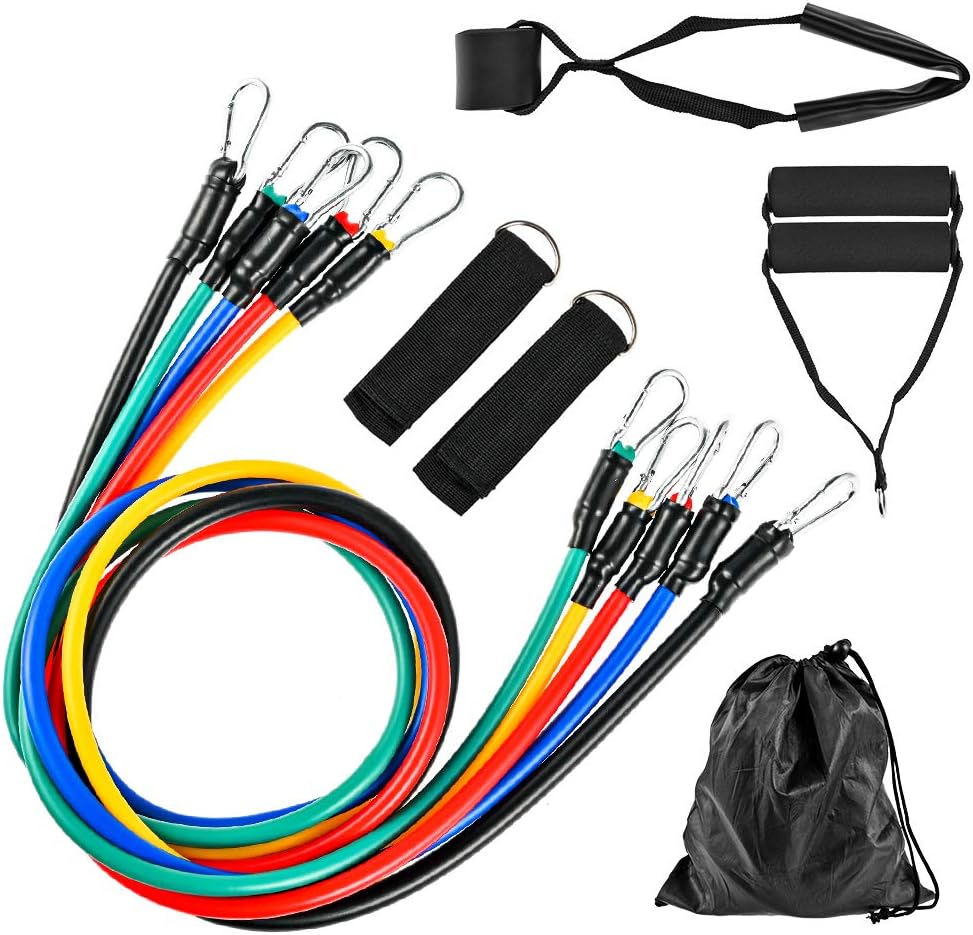 LLLLDDLLLDM Resistance Bands Fitness Bands Set,Exercise Workout Sports Bands Kit for Strength Training, Slimming, Home and Gym Fitness Equipment, for Men and Women